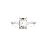 Solitärring Baguette North-South · 2,00 ct Emerald-Cut Labordiamant · 14k Weißgold