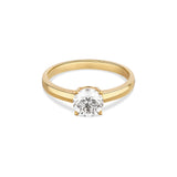 Solitärring Classic · 1,00 ct Labordiamant · 14k Gelbgold