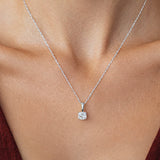 Anhänger Elegant · 1,50 ct Cushion-Cut-Labordiamant · 14k Weißgold