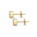 Ohrstecker Modern · je 0,50 ct Labordiamant · 14k Gelbgold